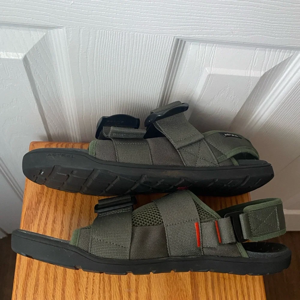Astral Dark Green PDF Gorpcore Summer Water Hiking Sandals SZ 12